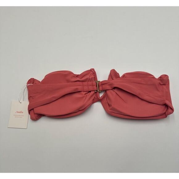 Andie Swim The Scala Bandeau Bikini Top XL NEW - Punch Pink Chic Swim - Picture 3 of 6